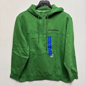NWT John Deere Men Pullover Hoodie Sweatshirt Size Large Green D072 -30